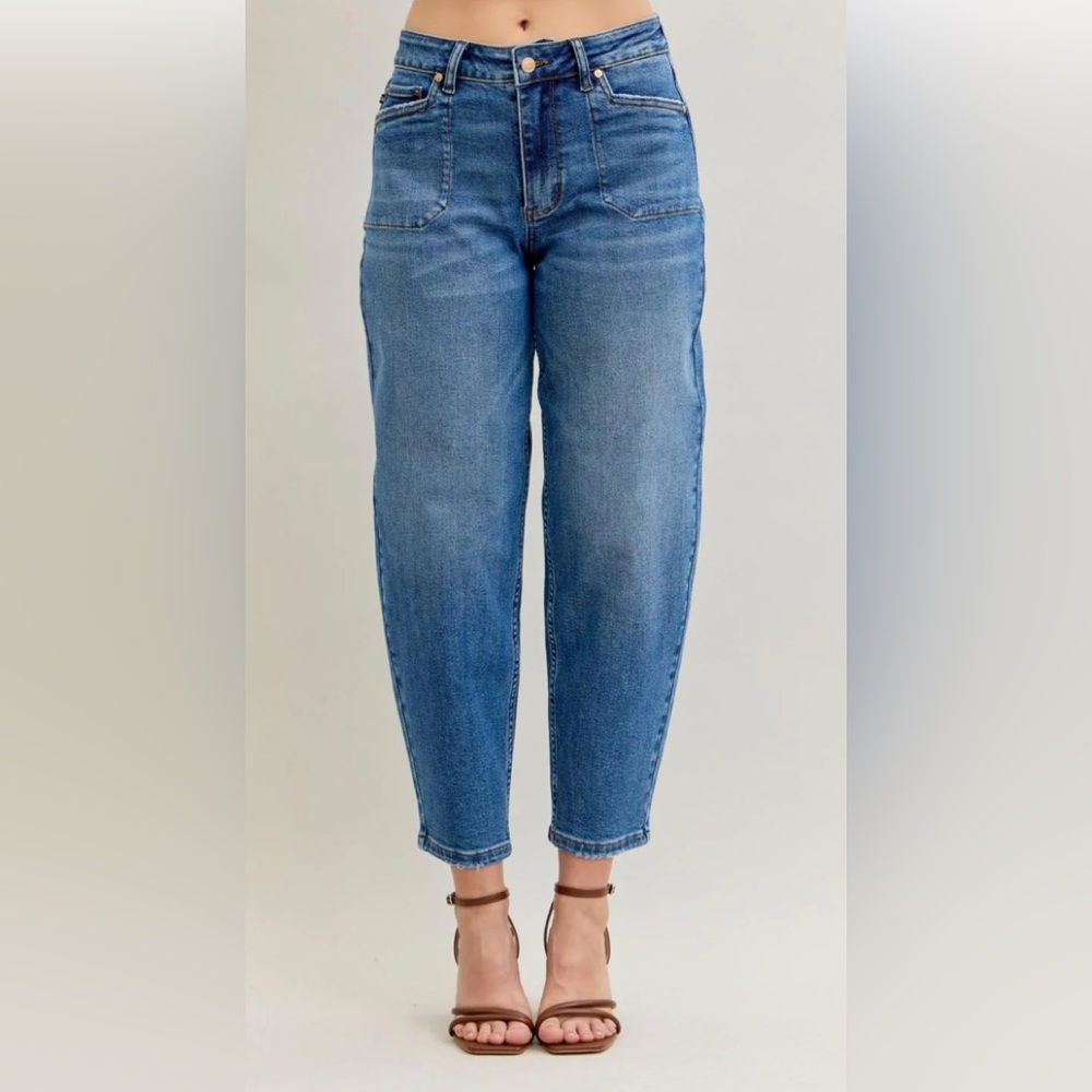 Judy Blue High Waist Soft Barrel Stitch Thru Pocket Denim Jeans 881012